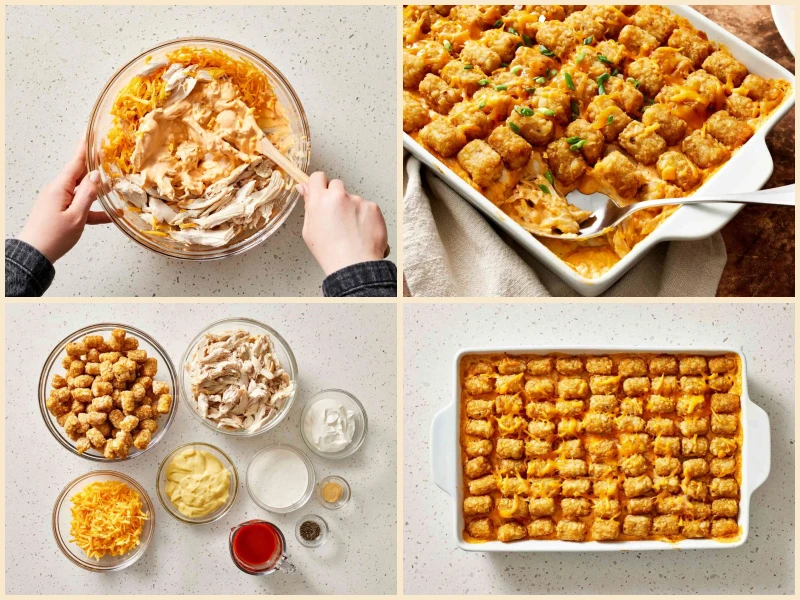 Buffalo Chicken Tater Tot Casserole Recipe