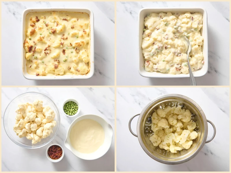4-Ingredient Cauliflower Alfredo Bake Recipe
