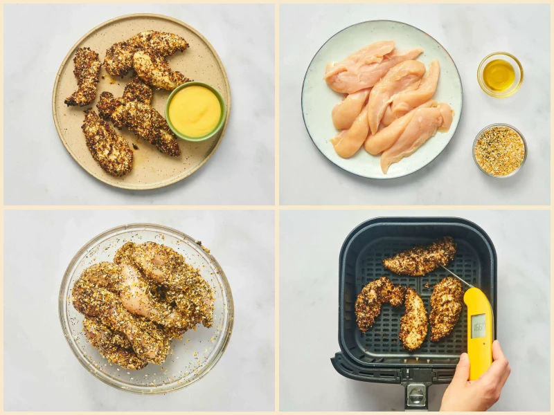 3-Ingredient Air Fryer Everything Bagel Chicken Strips Recipe