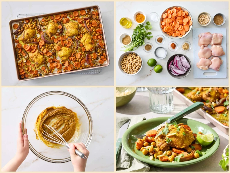 Sheet Pan Chicken and Chickpeas Recipe