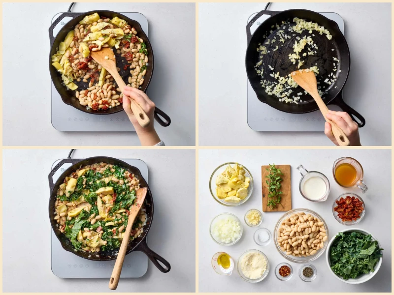 Creamy Tuscan White Bean Skillet Recipe