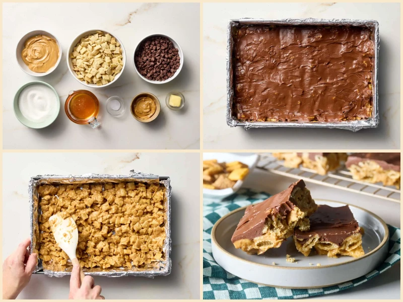 No-Bake Peanut Butter Chex Bars Recipe