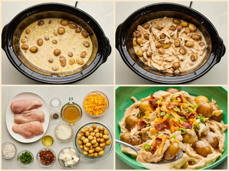 Slow Cooker Loaded Chicken and Potatoes Recipe