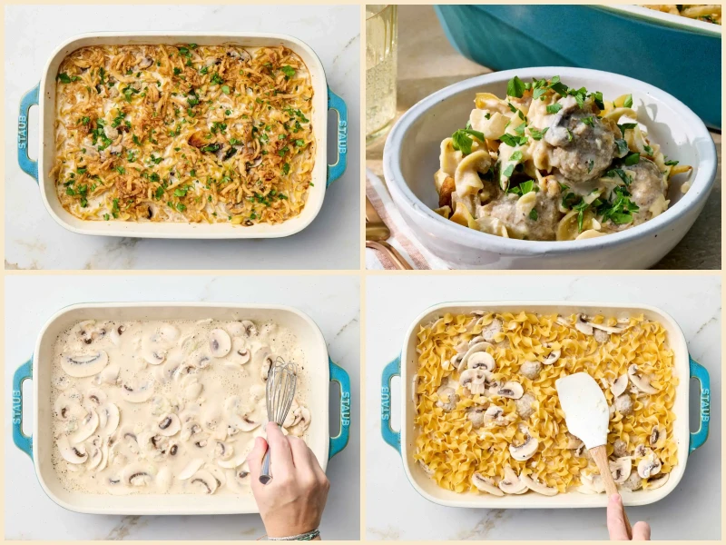 Dump and Bake Meatball Stroganoff Recipe