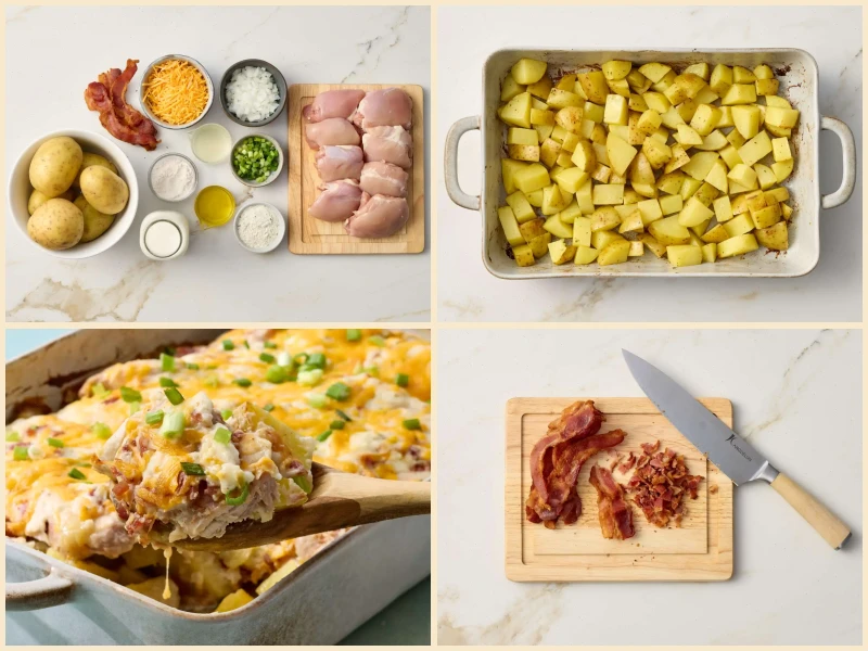 Chicken Bacon Ranch Potato Bake Recipe