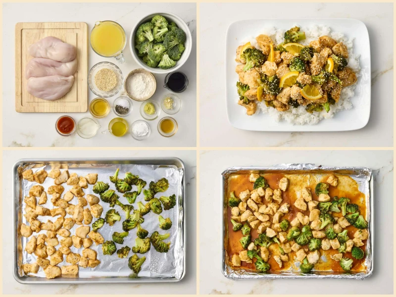 Sheet Pan Orange Chicken and Broccoli Recipe