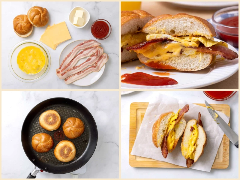 NYC Deli Bacon, Egg, and Cheese Sandwich Recipe