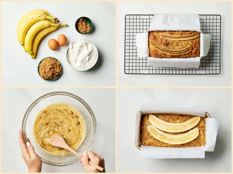 4-Ingredient Banana Bread Recipe
