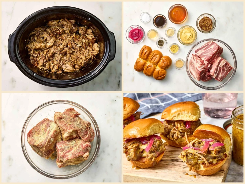 Slow Cooker Honey Mustard Pulled Pork Recipe