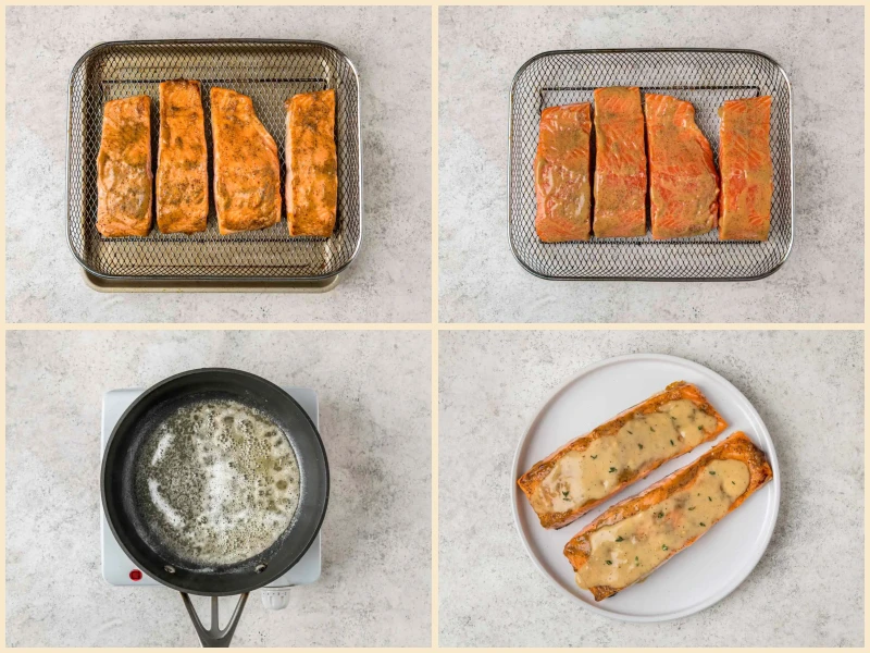Air Fryer Honey Mustard Salmon Recipe