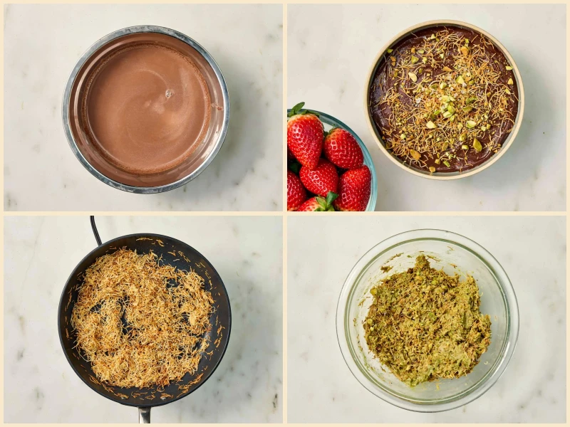 Dubai Chocolate Strawberry Dip Recipe
