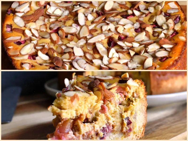 German Rhubarb Almond Cake Recipe