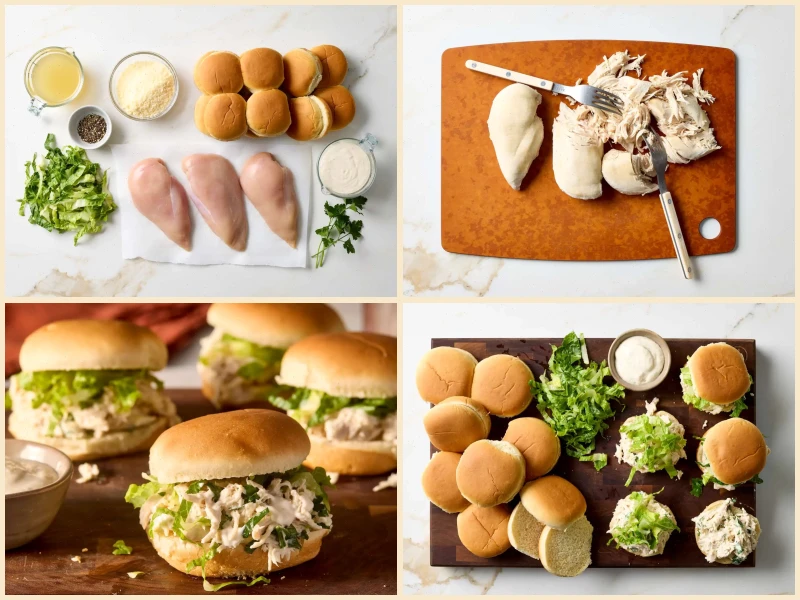 Slow Cooker Chicken Caesar Sandwiches Recipe