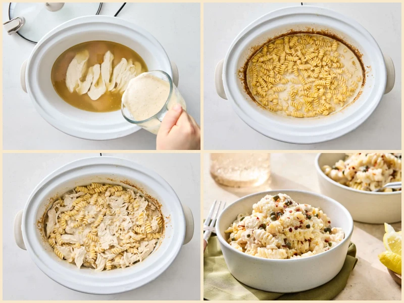 Crockpot Caesar Chicken Pasta Recipe