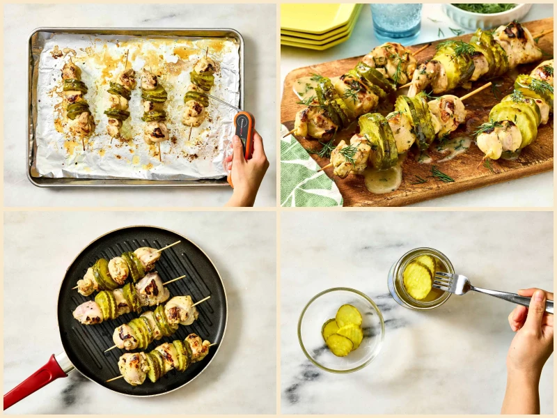 Dill Pickle Chicken Skewers Recipe