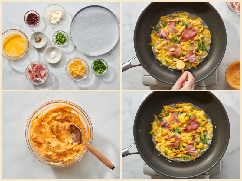 Rice Paper Breakfast Pizza Recipe