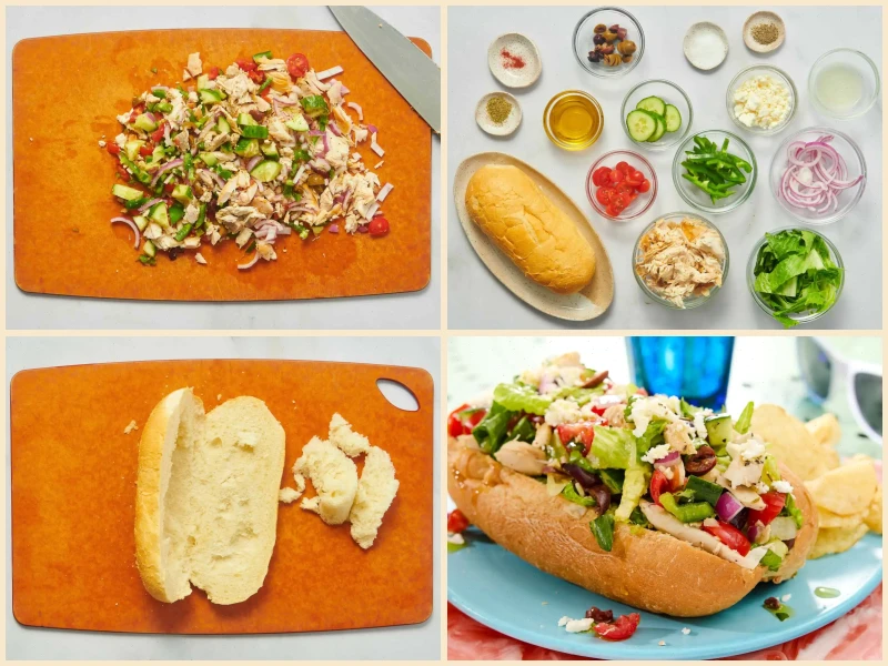 Chopped Greek Chicken Sandwich Recipe