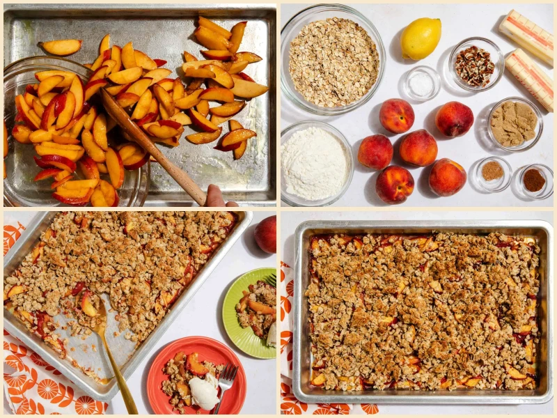 Grandma’s Sheet Pan Peach Crisp