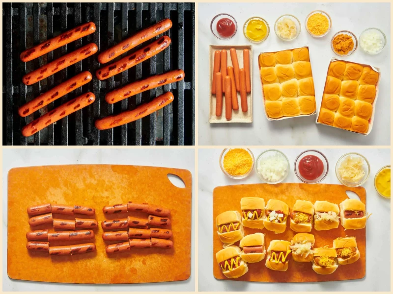 Mini Grilled Hot Dog Sliders Recipe