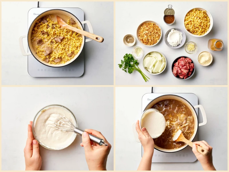 French Onion Beef and Noodles Recipe