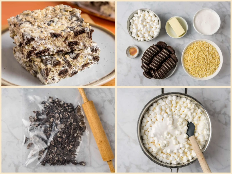 Cookies and Cream Rice Krispie Treats Recipe