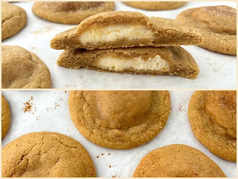Cheesecake-Stuffed Snickerdoodle Cookie Recipe