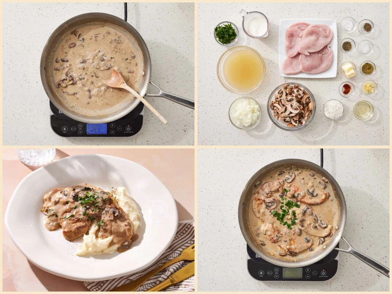 Turkey Chops with Mushroom Gravy Recipe