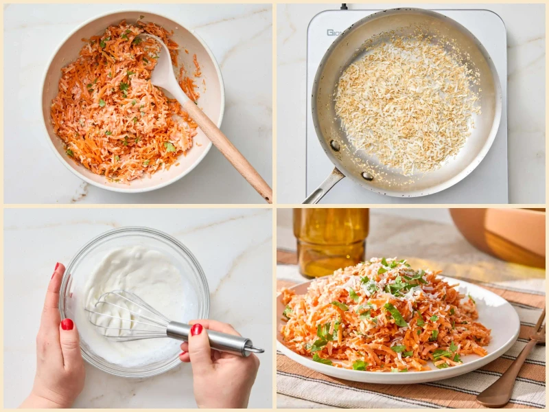 Shredded Carrot Coconut Salad Recipe
