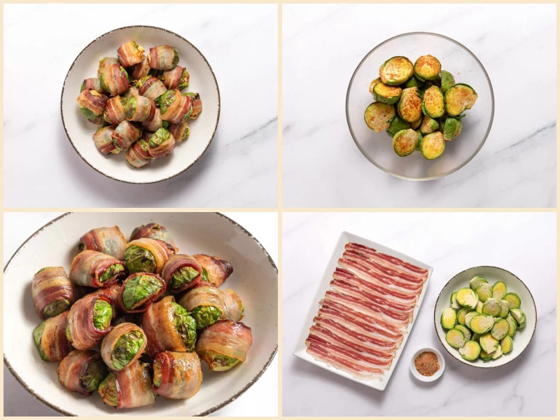 Air Fryer Bacon Wrapped Brussels Sprouts Recipe