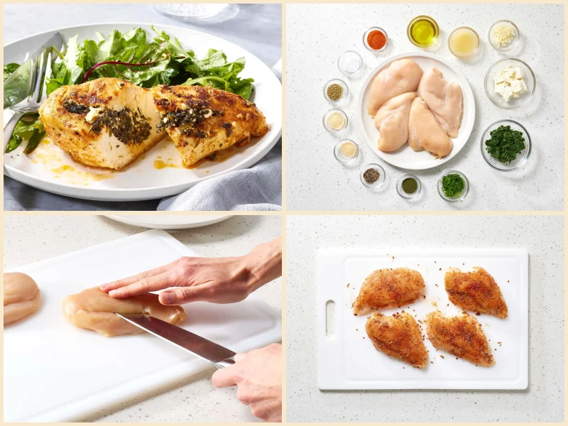 Feta and Spinach Stuffed Chicken Breasts Recipe