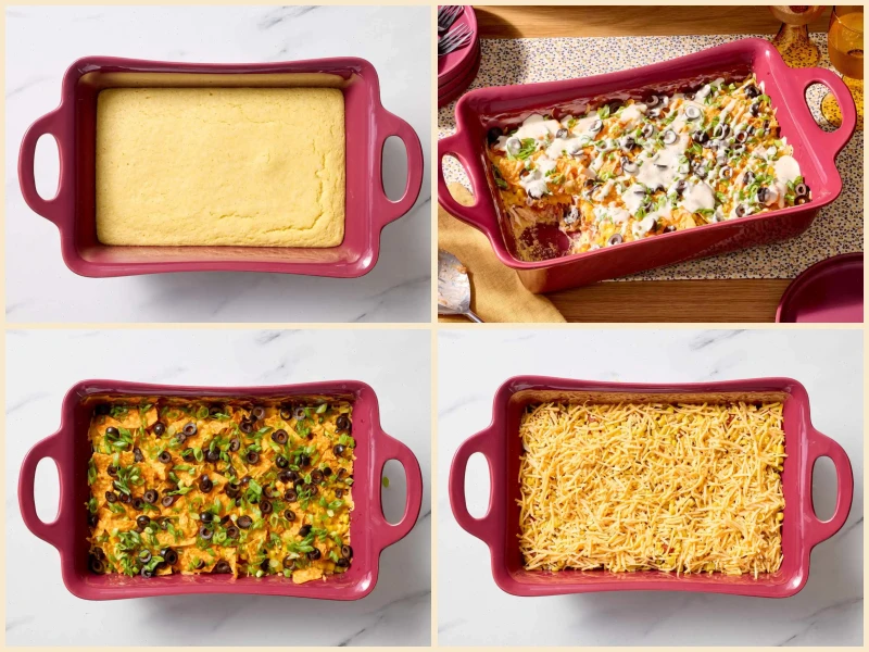 Crunchy Tex-Mex Casserole with Spicy Ranch Drizzle Recipe