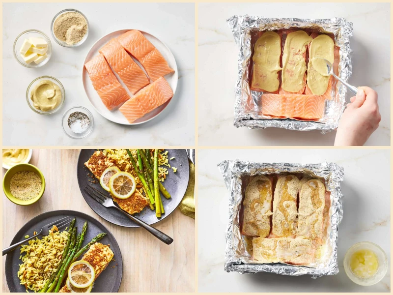 Baked Salmon Fillets Dijon Recipe