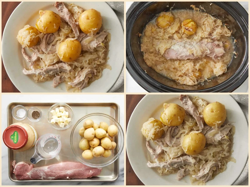 Slow Cooker Pork and Sauerkraut Recipe