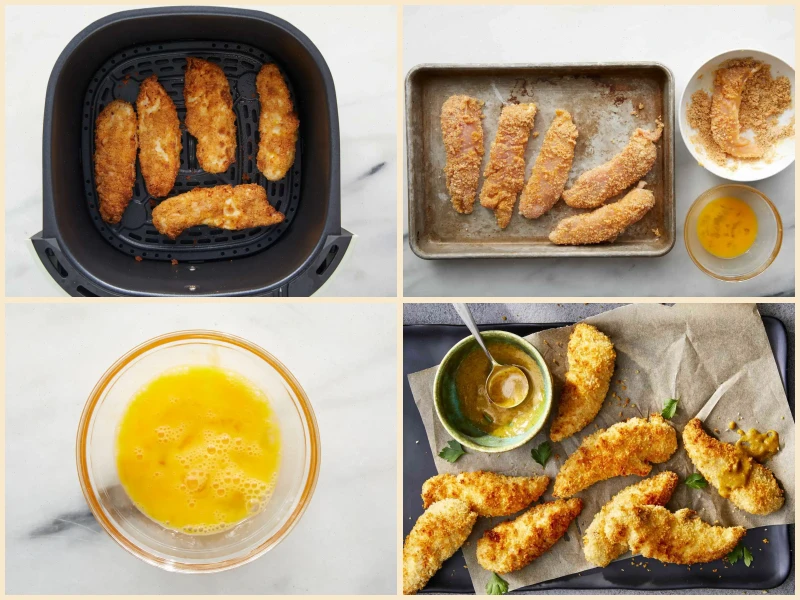 Crumbed Chicken Tenderloins (Air Fried) Recipe
