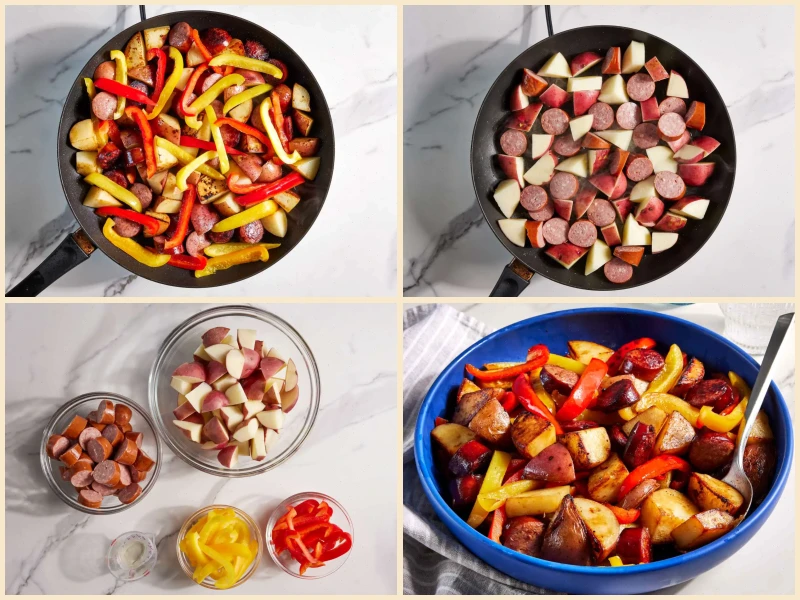 Kielbasa with Peppers and Potatoes Recipe
