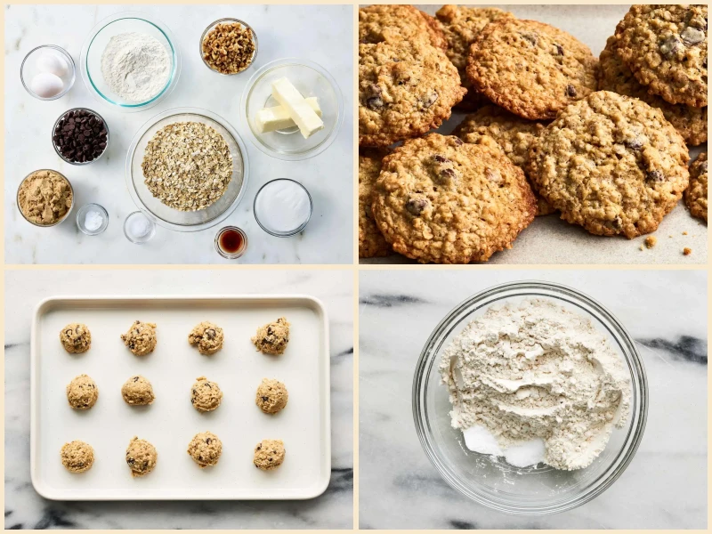 Chewy Chocolate Chip Oatmeal Cookies Recipe