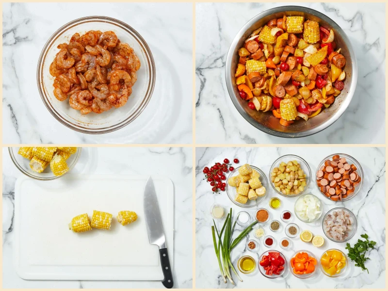 Sheet Pan Shrimp and Sausage Bake Recipe