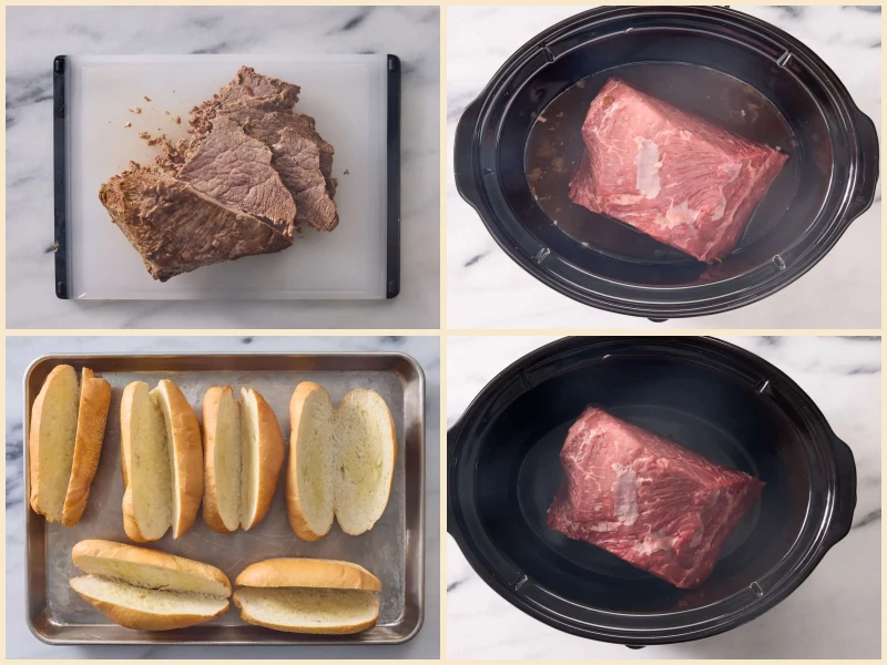 Easy Slow Cooker French Dip Recipe