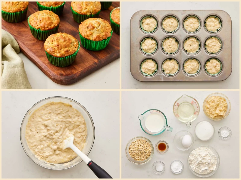 Banana Oat Muffins Recipe