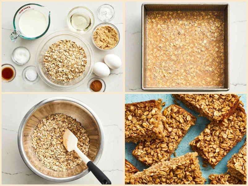 Baked Oatmeal Breakfast Bars Recipe