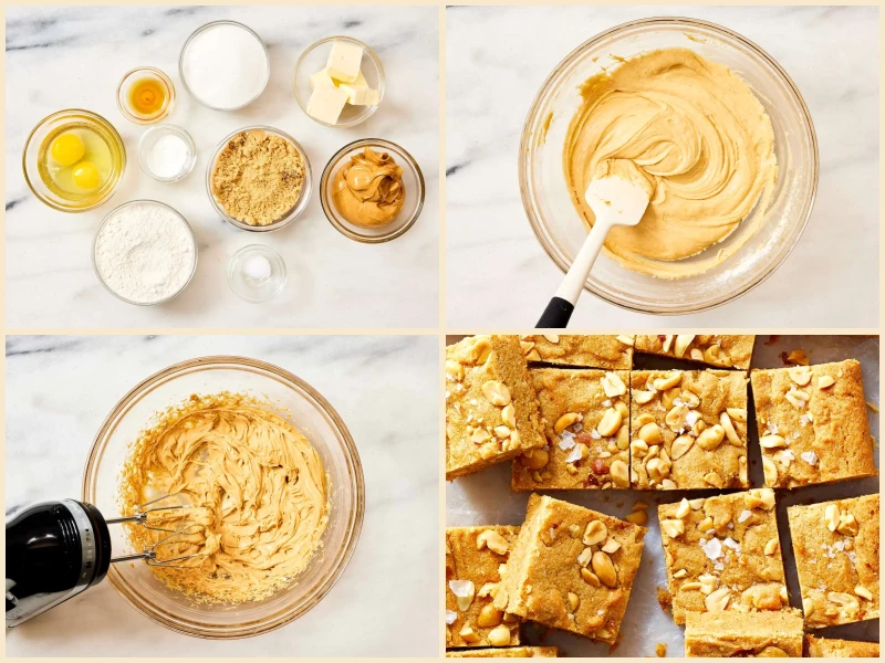 Chewy Peanut Butter Brownies Recipe