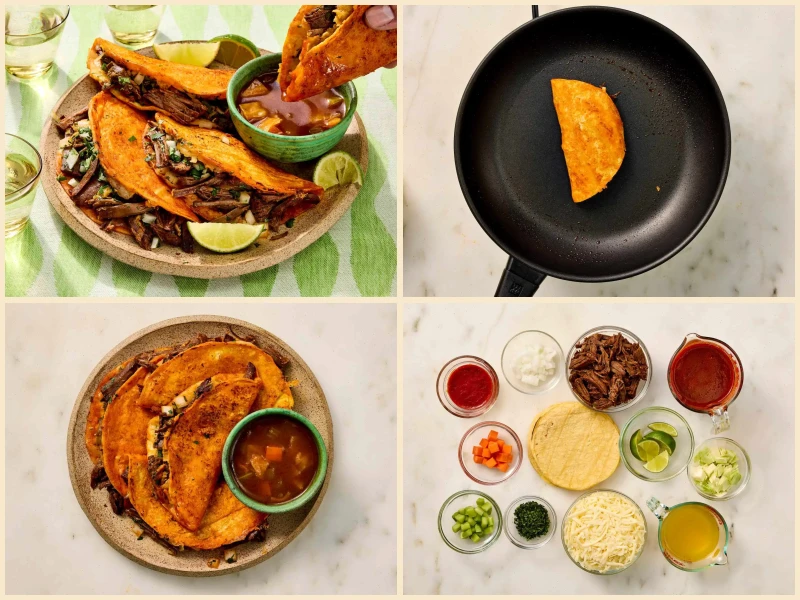 Beef Birria Queso Tacos with Consommé Recipe