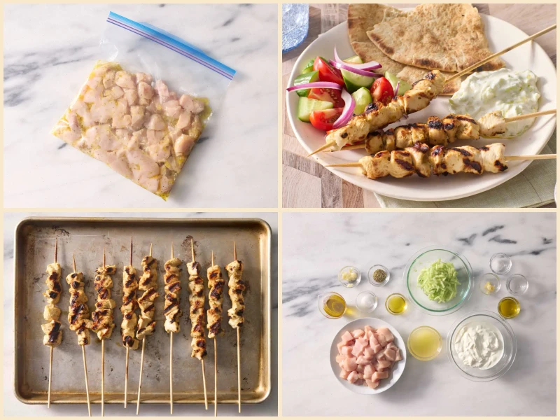Chicken Souvlaki with Tzatziki Sauce Recipe