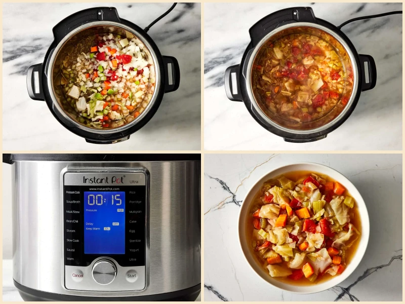 Instant Pot Vegan Cabbage Detox Soup Recipe