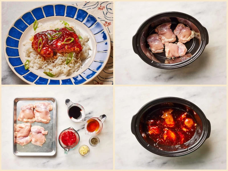Honey-Garlic Slow Cooker Chicken Thighs Recipe