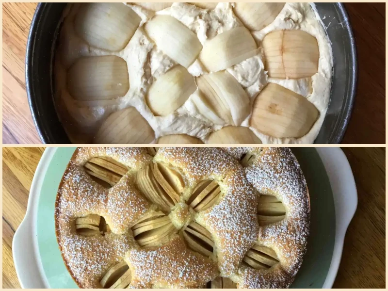 Versunkener Apfelkuchen (German Sunken Apple Cake)