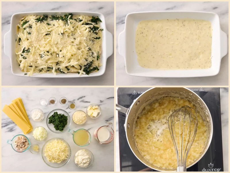 White Cheese Chicken Lasagna Recipe