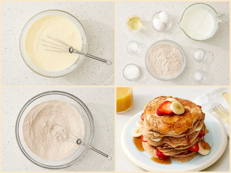 100% Whole Wheat Pancakes Recipe