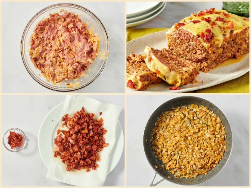 Bacon Mushroom Swiss Meatloaf Recipe