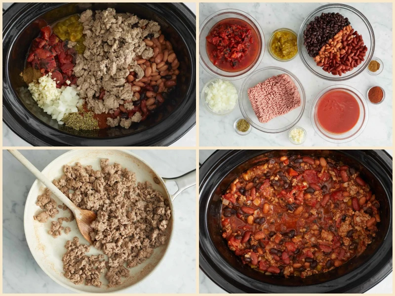 Slow Cooker 3-Bean Chili Recipe